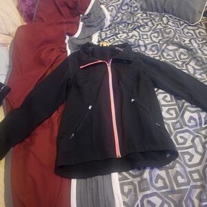 Black Women's Jacket with Pink Accents